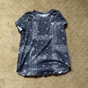 Abercrombie & Fitch Kids Black and White Bandana Print Tee